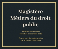 Magistère Métiers du droit public