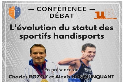 Conférence - débat : L&#039;évolution du statut des sportifs handisports le 16 janvier à 18 h