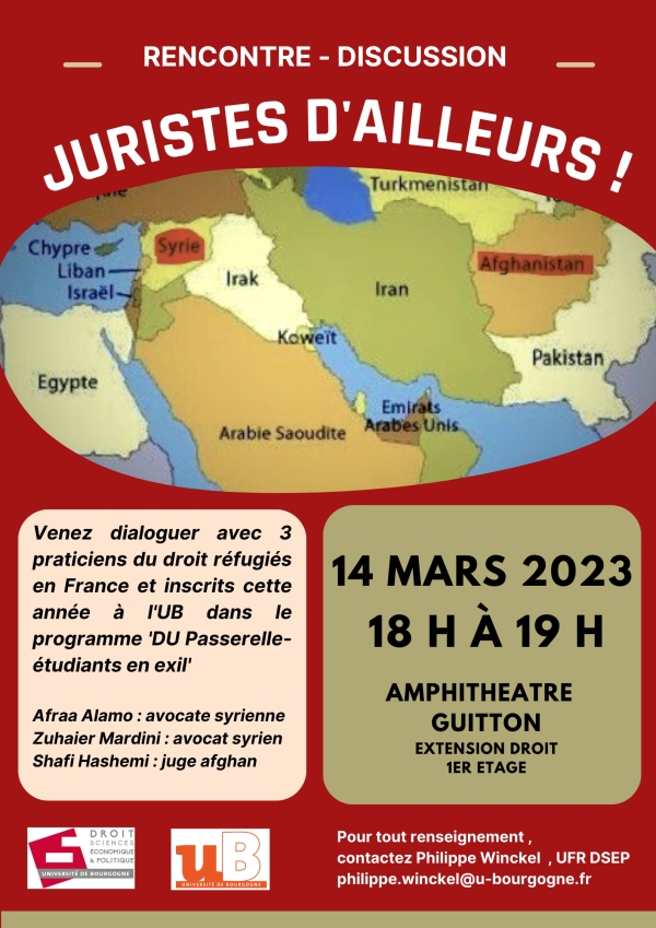 Rencontre-Discussion Juristes d'Ailleurs ! le 14 mars 2023